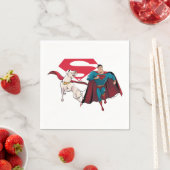 Serviette En Papier Krypto et Superman (En situation)