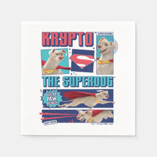 Serviette En Papier Krypto Les Panneaux De Bande Dessinée Super Chien