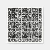 Serviette En Papier Kuba Style Motif 071019 - Noir et Blanc (Devant)