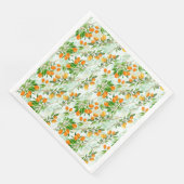 Serviette En Papier Kumquat Tropical Summer Fruit Motif sur Mint (Coin)