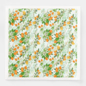 Serviette En Papier Kumquat Tropical Summer Fruit Motif sur Mint (Devant)