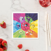 Serviette En Papier Kwamis coloré (En situation)