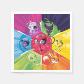 Serviette En Papier Kwamis coloré (Devant)