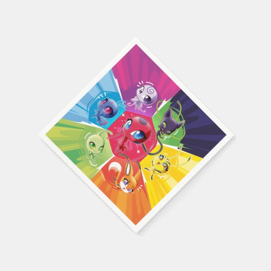 Serviette En Papier Kwamis coloré (Coin)