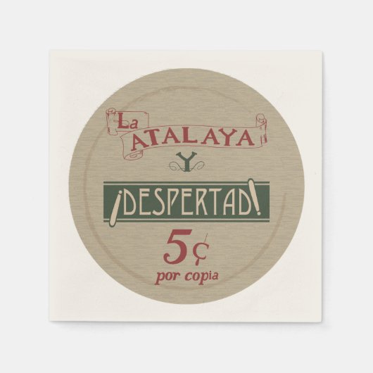 Serviette En Papier La Atalaya Despertad 5 cents (Devant)