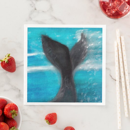 Serviette En Papier La baleine (En situation)