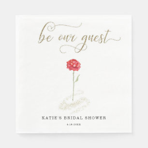 Serviette En Papier La Belle et la Bête Soyez notre invité