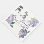 Serviette En Papier La Bible Verse Marcher Par La Foi Pas En Vue (Coin)