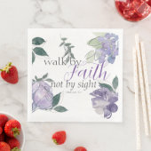Serviette En Papier La Bible Verse Marcher Par La Foi Pas En Vue (En situation)