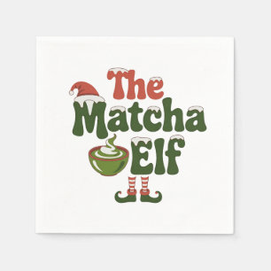 Serviette En Papier La Boisson Magique de Noël de l'Elf au Matcha