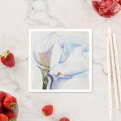 SERVIETTE EN PAPIER LA CALLA BLANCHE MENTE DES NAPKINS DE PAPIER (En situation)