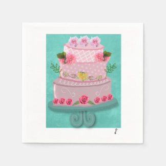Serviette En Papier La Célébration Rose
