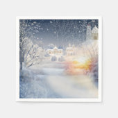 Serviette En Papier La chaleur du soleil en hiver (Devant)