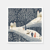 Serviette En Papier La chaleur du soleil en hiver (Devant)