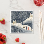 Serviette En Papier La chaleur du soleil en hiver (En situation)