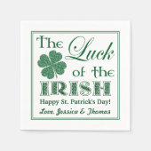 Serviette En Papier La chance de la Saint Patrick irlandaise (Devant)