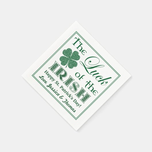 Serviette En Papier La chance de la Saint Patrick irlandaise (Coin)