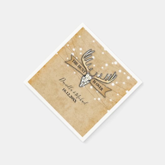 Serviette En Papier La chasse aux Mariages rustiques est terminée (Coin)
