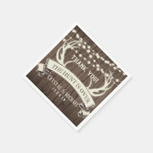 Serviette En Papier La chasse est sur le Mariage de soirée rustique en (Coin)