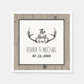 Serviette En Papier "La chasse est terminée" Rustic Antler Barnwood Ma (Devant)