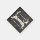 Serviette En Papier "La chasse est terminée" Rustique personnalisé mar (Coin)