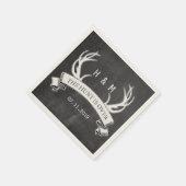 Serviette En Papier "La chasse est terminée" Rustique personnalisé mar (Coin)