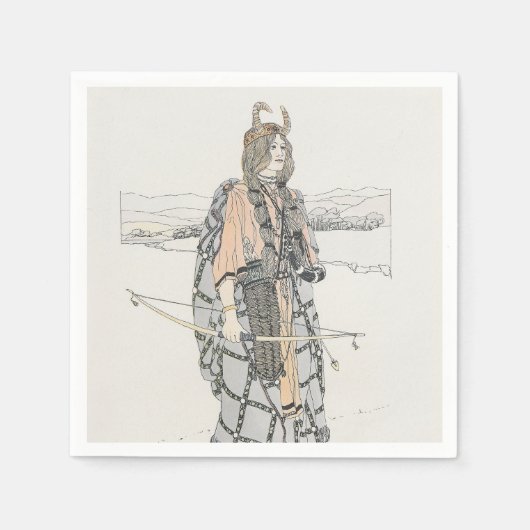 Serviette En Papier La Chasse (par Ann Macbeth) (Devant)