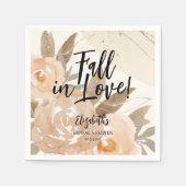 Serviette En Papier La chute rustique dans l'amour Fleurs d'automne (Devant)