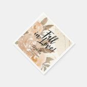 Serviette En Papier La chute rustique dans l'amour Fleurs d'automne (Coin)