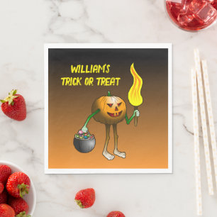 Serviette En Papier La citrouille Trick or Treat