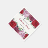 Serviette En Papier La collection de Mariages floraux romantiques (Coin)