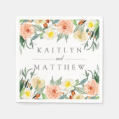 Serviette En Papier La collection de Mariages Spring Blossoms (Devant)