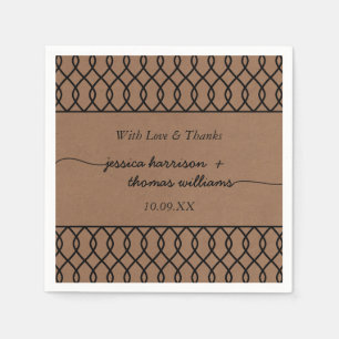 Serviette En Papier La collection de Mariages Whimsical Kraft moderne