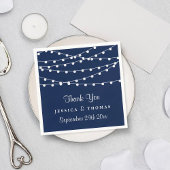 Serviette En Papier La Collection Mariage Bleu Marine Lights