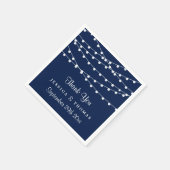 Serviette En Papier La Collection Mariage Bleu Marine Lights (Coin)