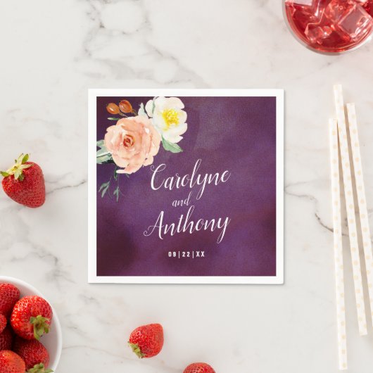 Serviette En Papier La Collection Mariage Romance In Bloom (En situation)