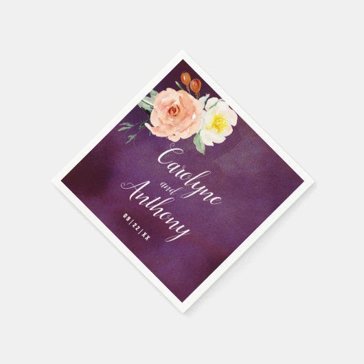 Serviette En Papier La Collection Mariage Romance In Bloom (Coin)