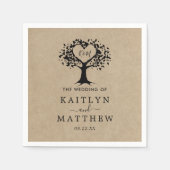 Serviette En Papier La collection Rustic Heart Tree Mariage (Devant)
