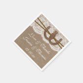 Serviette En Papier La collection Rustic Horseshoe Mariage (Coin)