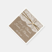 Serviette En Papier La collection rustique de mariage Starfish Beach (Coin)