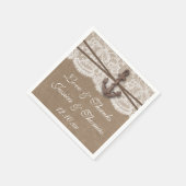 Serviette En Papier La collection Rustique de Mariages d'Ancres nautiq (Coin)