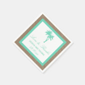 Serviette En Papier La collection Tropical Palm Tree Beach Wedding (Coin)