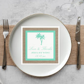 Serviette En Papier La collection Tropical Palm Tree Beach Wedding