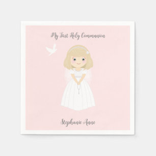 Serviette En Papier La colombe communion Blonde Girl