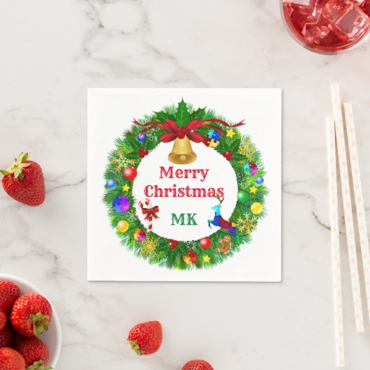 Serviette En Papier La couronne de Noël autiste (En situation)