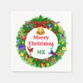 Serviette En Papier La couronne de Noël autiste (Devant)