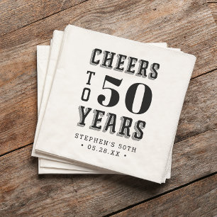 Serviette En Papier La coutume encourage l'anniversaire d'étape