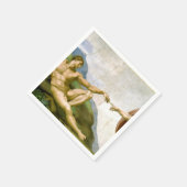 Serviette En Papier La création d'Adam par Michel-Ange (Coin)