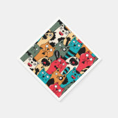 Serviette En Papier La Crowd of cats (Coin)