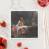 Serviette En Papier La Dame de Shalott par John William Waterhouse (En situation)